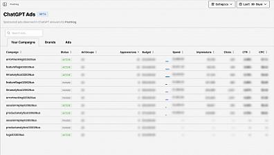 Скриншот ChatGPT Ads by Gauge