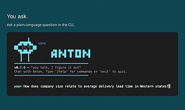 Скриншот MindsDB Anton