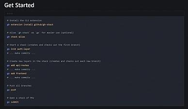 Скриншот GitHub Stacked PRs