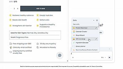 Скриншот Google Chrome Skills