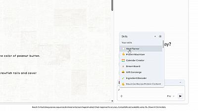 Скриншот Google Chrome Skills