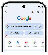 Скриншот AI Mode in Chrome