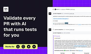 Скриншот Visual PR Testing with AI