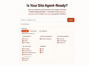 Скриншот Is Your Site Agent-Ready? by Cloudflare