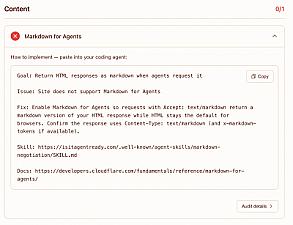 Скриншот Is Your Site Agent-Ready? by Cloudflare