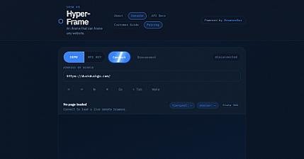 Скриншот HyperFrame - embed 100% of the Internet