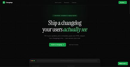 Скриншот Changelogr: Free Changelog Widget