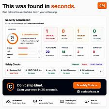 Скриншот CodeSafe — Security Scanner for Founders