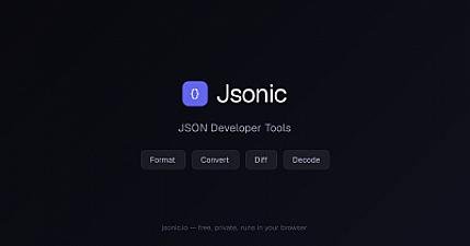 Скриншот Jsonic — Fast Private JSON Tools