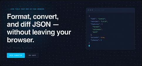Скриншот Jsonic — Fast Private JSON Tools