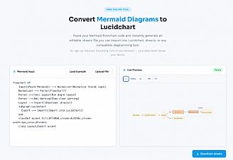 Скриншот Mermaid to LucidChart