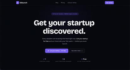 Скриншот Fstlaunch - Get your startup discovered.