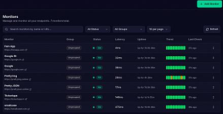 Скриншот Klock - Uptime Monitor