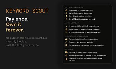 Скриншот Keyword Scout