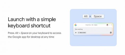 Скриншот Google app for desktop