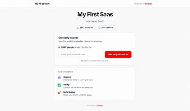 Скриншот Lineup - Waitlist Tool for Indie Hackers