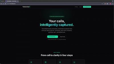 Скриншот TranscribeAI
