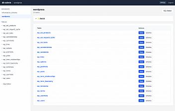 Скриншот PHP DB Admin