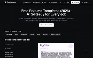 Скриншот EasyResume Online