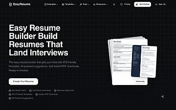 Скриншот EasyResume Online