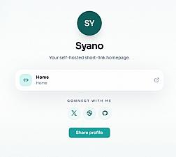 Скриншот Syano - Opensource URL shortener