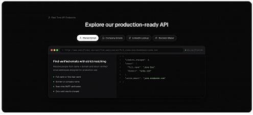 Скриншот emailfinder.dev