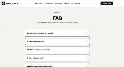 Скриншот PixelTools7 – Free Online Image Toolkit