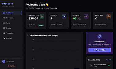 Скриншот PodClip AI