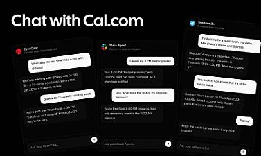 Скриншот Cal.com Agents