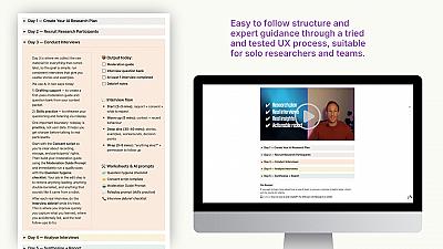 Скриншот AI‑Assisted UX Research Sprint Kit