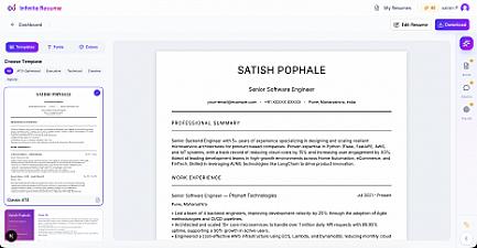 Скриншот Infinite Resume