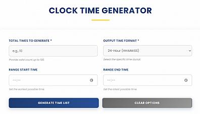 Скриншот Clock Time Generator