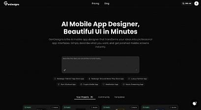 Скриншот GenDesigns AI