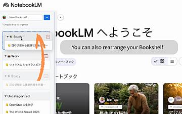 Скриншот Bookshelf for NotebookLM