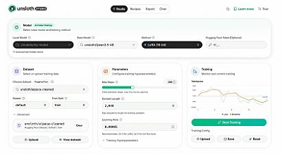 Скриншот Unsloth Studio