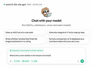 Скриншот Unsloth Studio