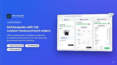 Скриншот Tailor size guide