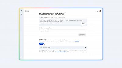 Скриншот Google Gemini Memory Import