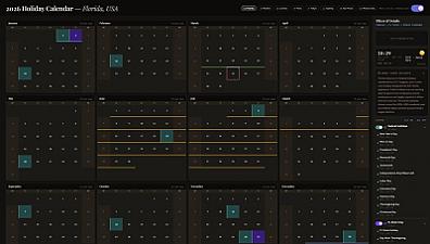 Скриншот Holidace — 2026 World Holiday Calendar