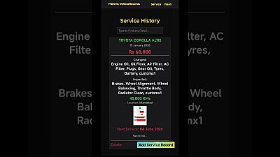 Скриншот Vehicle Maintenance Tracker