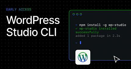 Скриншот WordPress Studio CLI