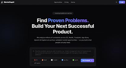 Скриншот MarketGapAI