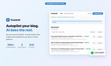 Скриншот Postdraft